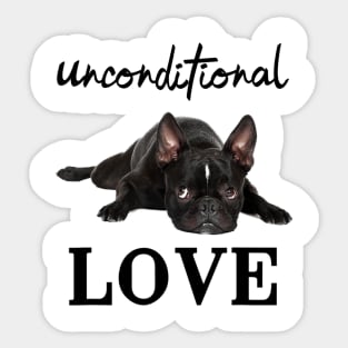 Unconditional Love French Bulldog Sticker